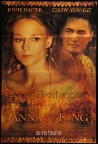 2p044 ANNA & THE KING style A int'l DS 1sh '99 Jodie Foster & Chow Yun-Fat in the title roles!