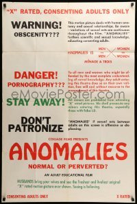 2p045 ANOMALIES 1sh '70s sex, Menage a trois, normal or perverted?