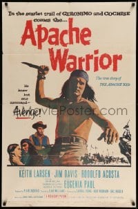 2p047 APACHE WARRIOR 1sh '57 Keith Larson, Native American Indian warriors!