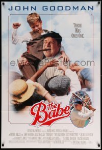 2p060 BABE 1sh '92 John Goodman as Ruth, greatest baseball player of all-time!