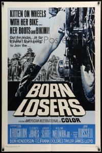 2p120 BORN LOSERS 1sh '67 Tom Laughlin directs and stars as Billy Jack, sexy motorcycle art!