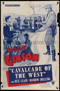 2p152 CAVALCADE OF THE WEST 1sh R40s great images of Hoot Gibson, Rex Lease, Marion Shilling!