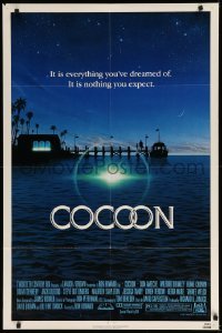 2p169 COCOON 1sh '85 Ron Howard classic sci-fi, great artwork by John Alvin!