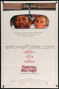 2p224 DRIVING MISS DAISY 1sh '89 art of Morgan Freeman & Jessica Tandy, Bruce Beresford directed!