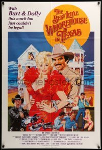 2p087 BEST LITTLE WHOREHOUSE IN TEXAS English 1sh '82 Burt Reynolds & Dolly Parton by Salk!