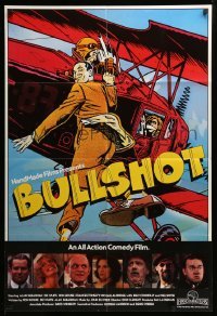 2p140 BULLSHOT English 1sh '83 wacky English parody of the Bulldog Drummond series!