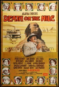 2p200 DEATH ON THE NILE English 1sh '78 Peter Ustinov, Agatha Christie, different Sphinx image!