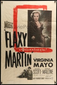 2p273 FLAXY MARTIN 1sh '49 sexy Virginia Mayo is a bad girl with a heart of ice!