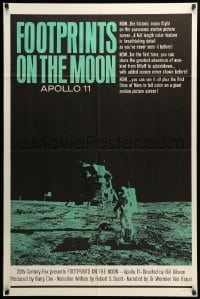 2p279 FOOTPRINTS ON THE MOON 1sh '69 the real story of Apollo 11, cool image of moon landing!