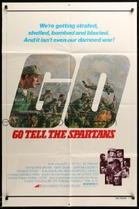 2p307 GO TELL THE SPARTANS 1sh '78 Burt Lancaster in Vietnam War, cool action artwork in the title!