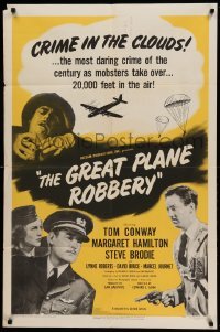 2p320 GREAT PLANE ROBBERY 1sh '50 Tom Conway, Margaret Hamilton, crime at 20,000 feet!