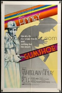 2p327 GUMSHOE 1sh '72 Stephen Frears directed, cool film noir artwork of Albert Finney!