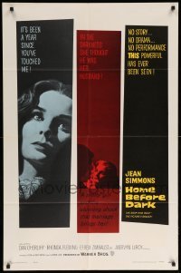 2p365 HOME BEFORE DARK 1sh '58 pretty untouched Jean Simmons is a wife on the rim of insanity!