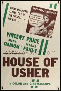 2p382 HOUSE OF USHER military 1sh '60 Edgar Allan Poe's tale of the ungodly & evil