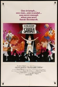 2p403 INCREDIBLE SARAH 1sh '76 artwork of Glenda Jackson as actress Sarah Bernhardt!