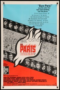 2p413 IS PARIS BURNING 1sh '66 Rene Clement's Paris brule-t-il, World War II all-star cast!