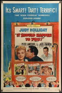 2p415 IT SHOULD HAPPEN TO YOU 1sh '54 sexy Judy Holliday & Jack Lemmon's first role!