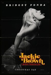 2p423 JACKIE BROWN teaser 1sh '97 Quentin Tarantino, profile portrait of sexy Bridget Fonda!
