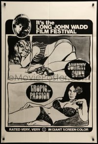 2p432 JOHNNY GUNN/TROPIC OF PASSION 1sh '70s it's the Long John Wadd Holmes film festival!