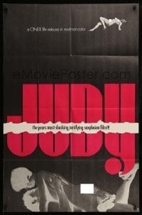 2p438 JUDY 1sh '70 the years most shocking, terrifying sexplosion film, sexy negative image!