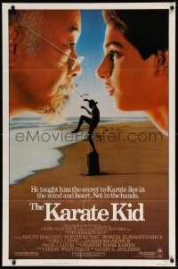2p447 KARATE KID 1sh '84 Pat Morita, Ralph Macchio, teen martial arts classic!