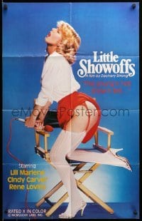 2p498 LITTLE SHOWOFFS 23x36 1sh '84 scantily clad woman with mic, the young'n hot show'n tell...!