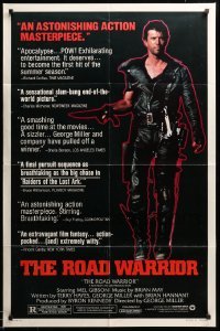 2p536 MAD MAX 2: THE ROAD WARRIOR style B 1sh '82 George Miller, Mel Gibson returns as Mad Max!