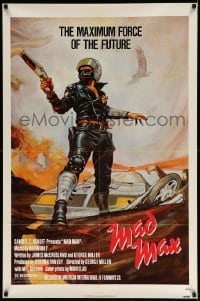 2p534 MAD MAX 1sh R83 art of wasteland cop Mel Gibson, George Miller Australian action classic!