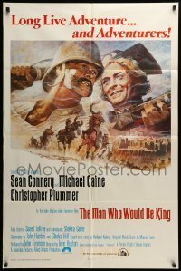 2p547 MAN WHO WOULD BE KING int'l 1sh '75 artwork of Sean Connery & Michael Caine by Tom Jung!