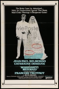 2p571 MISSISSIPPI MERMAID int'l 1sh '70 Truffaut's La Sirene du Mississippi, Belmondo, Deneuve