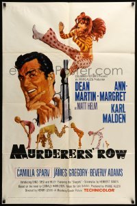 2p586 MURDERERS' ROW 1sh '66 art of spy Dean Martin as Matt Helm & sexy Ann-Margret by McGinnis!