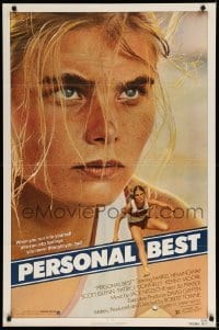 2p672 PERSONAL BEST 1sh '82 great close-up of athletic determined Mariel Hemingway!