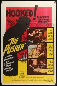 2p699 PUSHER 1sh '59 Harold Robbins early drug movie, Daddy, if you love me you'll get me a fix!