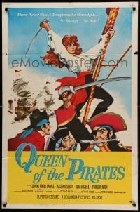 2p700 QUEEN OF THE PIRATES 1sh '61 sexy Italian temptress Gianna Maria Canale as swashbuckler!