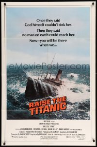 2p707 RAISE THE TITANIC 1sh '80 cool image of ship being pulled from the depths of the ocean!