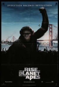 2p729 RISE OF THE PLANET OF THE APES style B revised int'l teaser DS 1sh '11 prequel to the classic
