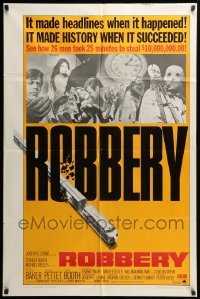 2p731 ROBBERY int'l 1sh '67 Stanley Baker, Peter Yates, 26 men took 25 minutes to steal 10 million!