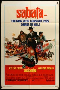 2p742 SABATA 1sh '70 Lee Van Cleef, the man with gunsight eyes comes to kill!