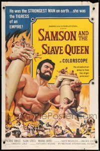 2p748 SAMSON & THE SLAVE QUEEN 1sh '64 Umberto Lenzi's Zorro contro Maciste, art of Ciani!