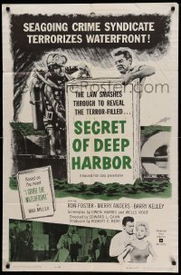 2p762 SECRET OF DEEP HARBOR 1sh '61 seagoing crime syndicate terrorizes waterfront!
