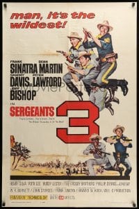 2p765 SERGEANTS 3 1sh '62 John Sturges, Frank Sinatra, Rat Pack parody of Gunga Din!