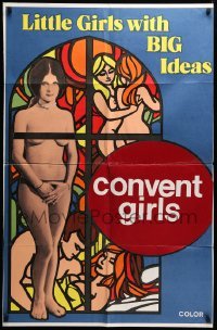 2p769 SEX LIFE IN A CONVENT 1sh '72 Die Klosterschulerinnen, image of nude girl & stained glass!