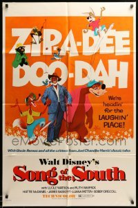2p790 SONG OF THE SOUTH 1sh R72 Walt Disney, Uncle Remus, Br'er Rabbit & Bear, zip-a-dee doo-dah!