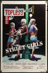 2p815 STREET GIRLS 1sh '75 classic Solie art of hookers at intersection of Love St. & John St.!