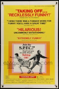 2p834 TAKING OFF 1sh '71 Milos Forman's first American movie, wacky art by Bacha!