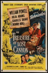 2p909 TREASURE OF LOST CANYON 1sh '52 William Powell in Robert Louis Stevenson western adventure!
