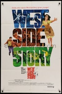 2p957 WEST SIDE STORY 1sh R68 Academy Award winning classic musical, Natalie Wood, Beymer!