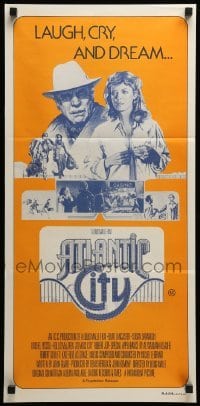 2r788 ATLANTIC CITY Aust daybill '80 Burt Lancaster, cool art of New Jersey gambling town!