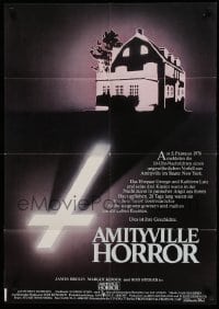 2r560 AMITYVILLE HORROR German '79 AIP, great image of haunted house, for God's sake get out!