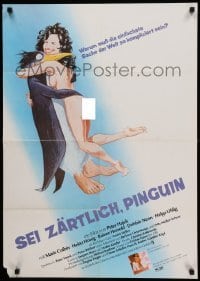 2r569 BE GENTLE PENGUIN German '82 Peter Hajek's Sei zartlich, wacky, sexy penguin art!